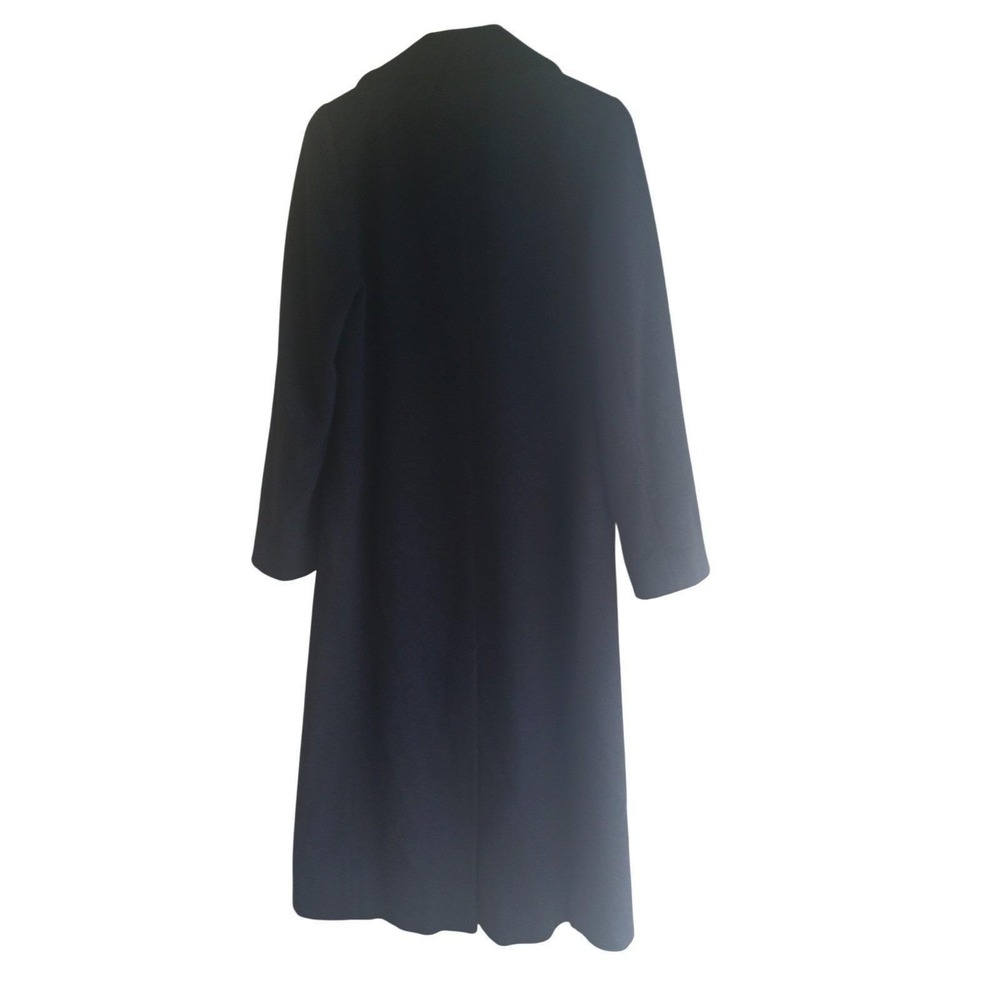Lingenfelter-Brill VTG 100% Cashmere Overcoat Men 38L Black Magnetic Closure USA